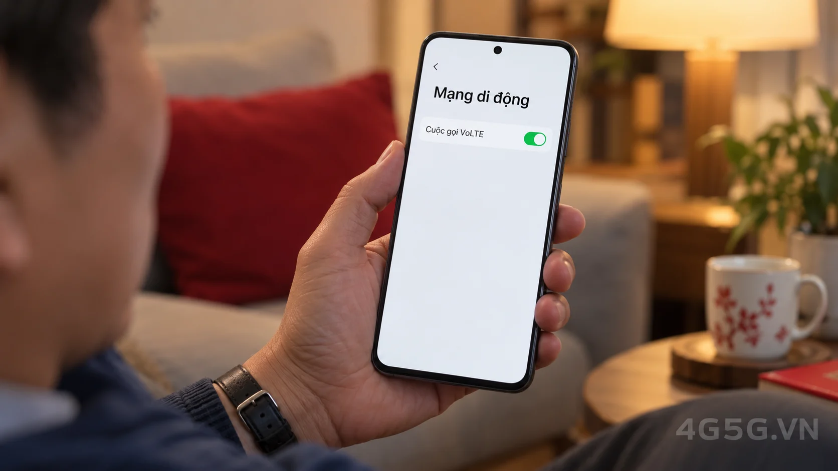 Bật cuộc gọi VoLTE trong cài đặt điện thoại sau khi Viettel tắt sóng 2G