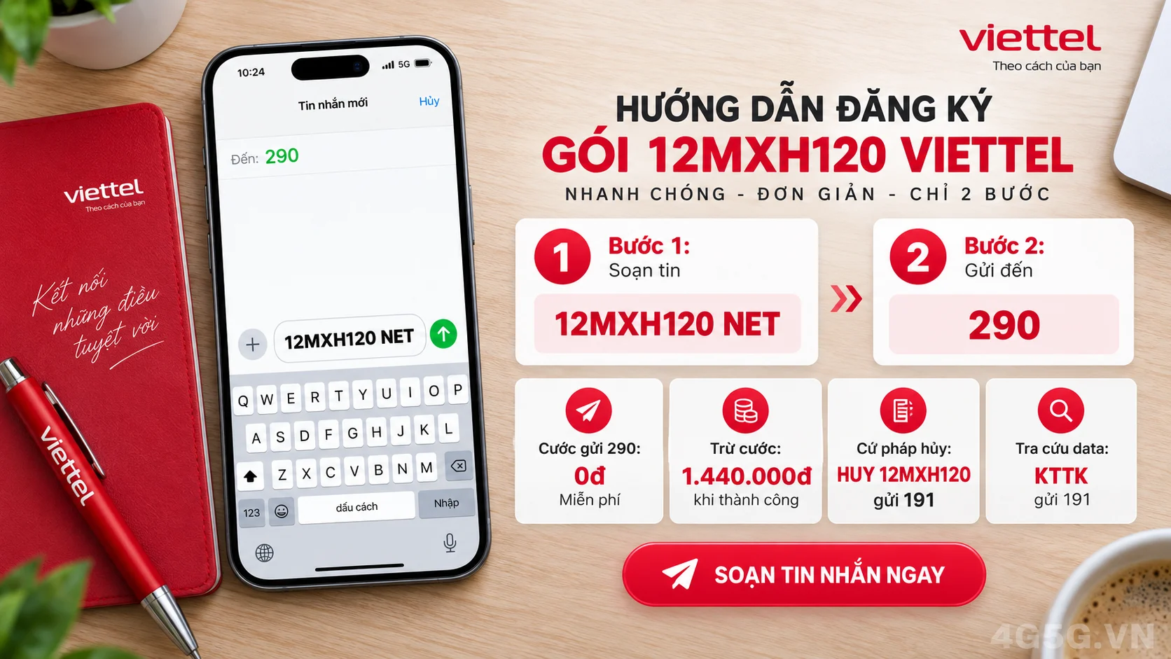 Ưu đãi data miễn cước mạng xã hội TikTok Facebook YouTube gói 12MXH120 Viettel