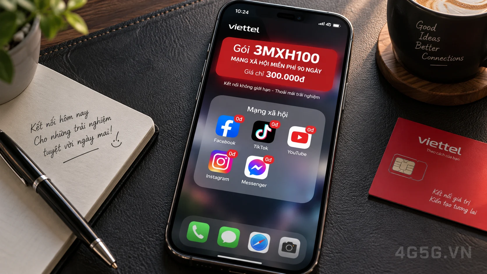 Ưu đãi data miễn cước mạng xã hội TikTok Facebook YouTube gói 3MXH100 Viettel