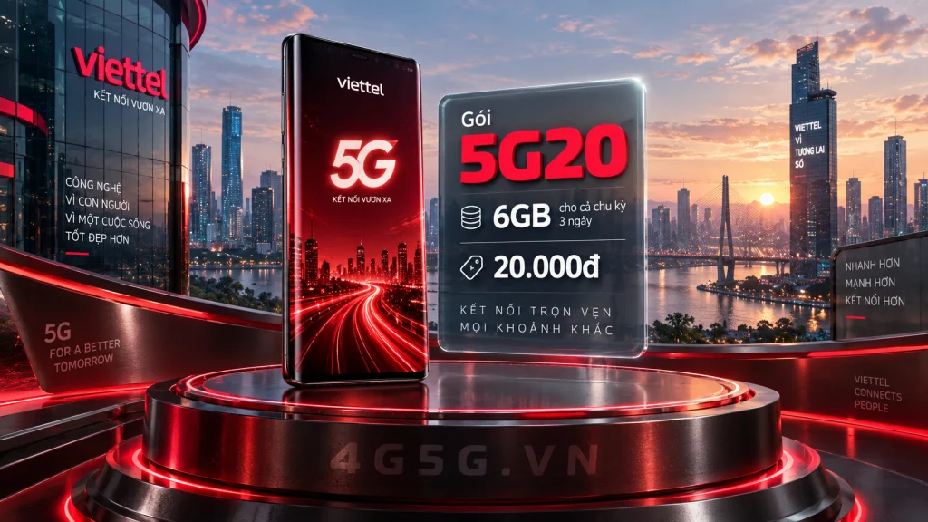 Ảnh đại diện gói cước Gói 5G20 Viettel – 6GB cho cả chu kỳ 3 ngày, giá 20.000đ