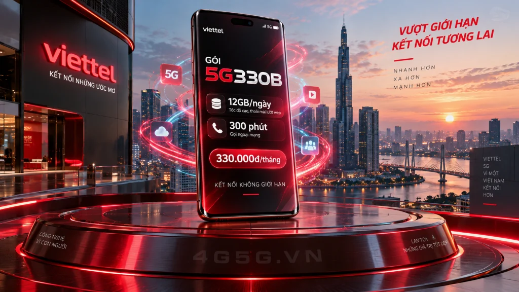 Ảnh đại diện gói cước Gói 5G330B Viettel – 12GB/ngày + 300 phút ngoại mạng, 330.000đ