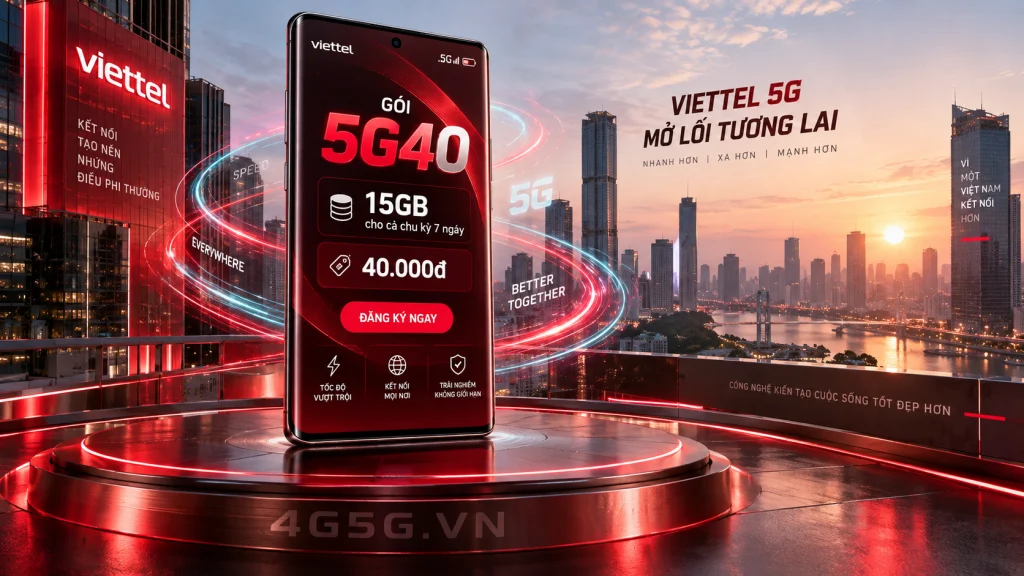 Ảnh đại diện gói cước Gói 5G40 Viettel – 15GB cho cả chu kỳ 7 ngày, giá 40.000đ