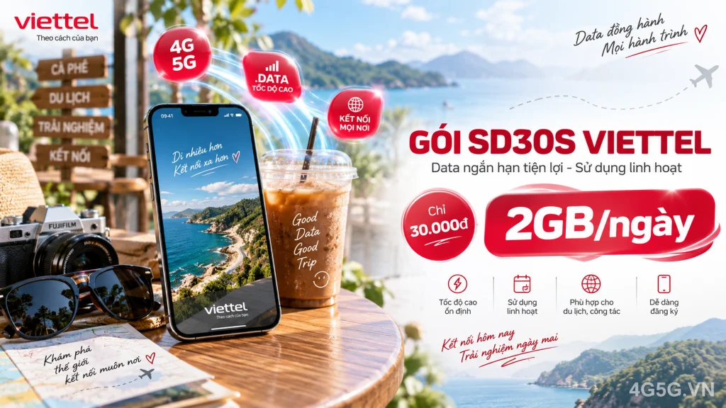 Ảnh đại diện gói cước Gói SD30S Viettel – 30.000đ cho 7 ngày, 2GB mỗi ngày