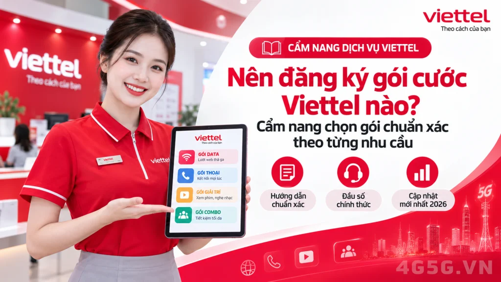 Ảnh đại diện gói cước Nên Đăng Ký Gói Cước Viettel Nào 2026? SD135 5GB/Ngày, Từ 60K